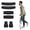 Black, variant on SupreGear Ergonomic Crutch Replacement Pads and Rubber Tips, Anti-Slip Comfort, Grey, 6 Pack