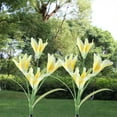 thumbnail image 4 of Harpi Solar Lights Outdoor Clearance, Solar Garden Lights Decor, Lily Garden Decorative Flowers with 4 Lily Flowers, Waterproof LED Solar Powered Landscape Lights for Yard Garden Patio, 4 of 7
