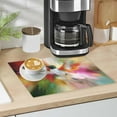 thumbnail image 5 of Vibrant Hummingbird Art Coffee Machine Mat Kitchen Dish Drying Matst Absorbent Water 11.8''x17.7'', 5 of 6