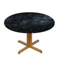 thumbnail image 3 of JRXY Round Tablecloth - The Dazzling Stars and Dreamy Night Sky - Multiple Sizes - Machine Washable White, 3 of 8