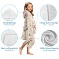 thumbnail image 7 of Pioneer Flower Floral Print Pattern Hooded Bath Towel，50"x30" for Ages 3 To 12 Kids, Quick Dry Lightweight Soft Microfiber Hood Beach Towel Cover Up for Kids, 7 of 7