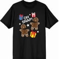 thumbnail image 3 of Christmas Oh Snap Adult Black Crew Neck Short Sleeve Tee-3XL, 3 of 4