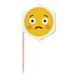 thumbnail image 1 of Shy Yellow Cute Online Face Cartoon Toothpick Flags Cupcake Picks Party Celebration, 1 of 3