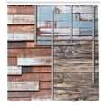 thumbnail image 3 of Ambesonne Rustic Shower Curtain, Old Mixture Rusty Design, 69"Wx84"L, Brown and Blue, 3 of 3