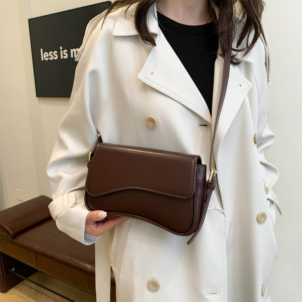 FENOHREFE Fashionable Women's Shoulder Bag 2025 Armpit Bag PU Leather Crossbody Purse Work Handbag with Adjustable Straps
