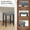thumbnail image 5 of DYCANPO 24-Inch Backless Bar Stools Set of 2, Wooden Legs and Leather, Dark Grey, 5 of 7