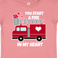 thumbnail image 4 of Inktastic Valentine Fire Truck White and Pink Hearts Boys or Girls Baby T-Shirt, 4 of 5
