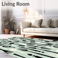 thumbnail image 2 of ODIKA 4'x6' Machine Washable Non-Slip Area Rug, Vintage Cutlery with Forks Knives Spoons Motif High Traffic Rug with Pad, Black, 734967, 2 of 8