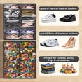 thumbnail image 3 of Riousery 2 Pack Under Bed Shoe Storage Organizer for Closet, Foldable Underbed Shoe Box Container, Holds up to 24 Pairs, Gray, 3 of 8