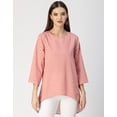 thumbnail image 2 of Moomaya Printed Long Sleeve Asymmetric Top - Modern Women's Casual Top, 2 of 9