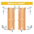 thumbnail image 3 of Lefu 2PCS Sliding Barn Door Hardware Kit Modern Closet Bi-fold Door Hardware, 3 of 8
