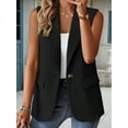 thumbnail image 2 of Women'S Summer Sleeveless Vest Tops Fashion Casual Work Office with Pockets Black S, 2 of 7