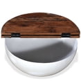 thumbnail image 2 of vidaXL Table Basse Bois de Récupération Massif Forme de Bol Blanc, 2 of 5