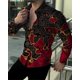 thumbnail image 1 of Camisas sociales de lujo para hombres, camisas con botones de solapa, blusas casuales con estampado a cuadros, blusas de manga larga, blusas tipo cárdigan para fiesta de graduación para hombres 2024, 1 of 6
