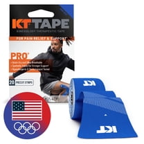 KT Tape Pro Ultra-Breathable Synthetic Kinesiology Tape, Sonic Blue, 20 Precut Strips
