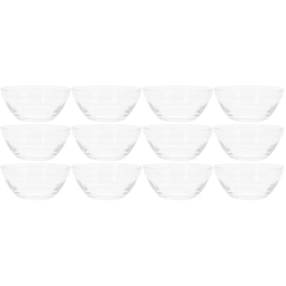 12pcs Glass Pudding Bowls Jelly Bowls Food Containers Dessert Bowls for Home