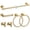 Brushed Gold-6-Pieces Set, variant on Bath Accessories Set Brushed Nickel 10-Pieces Set Wall Mounted Use