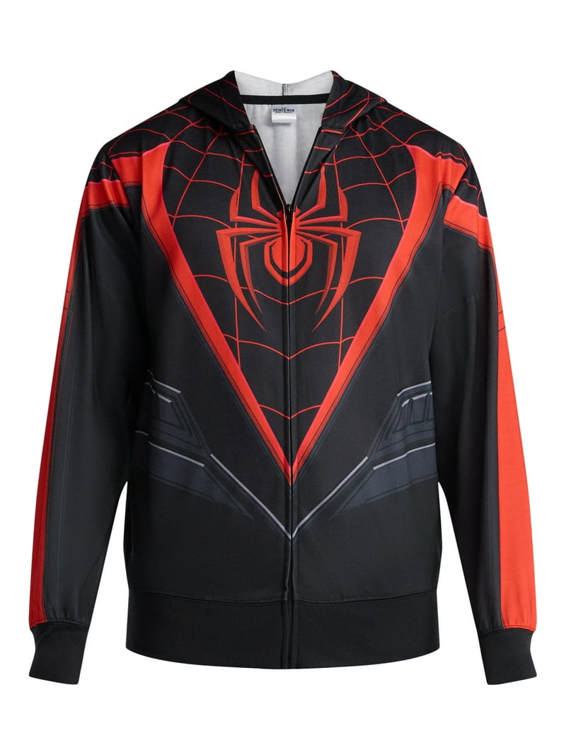 Spider-Man, Men's & Big Men's Halloween Cosplay Hoodie, Miles