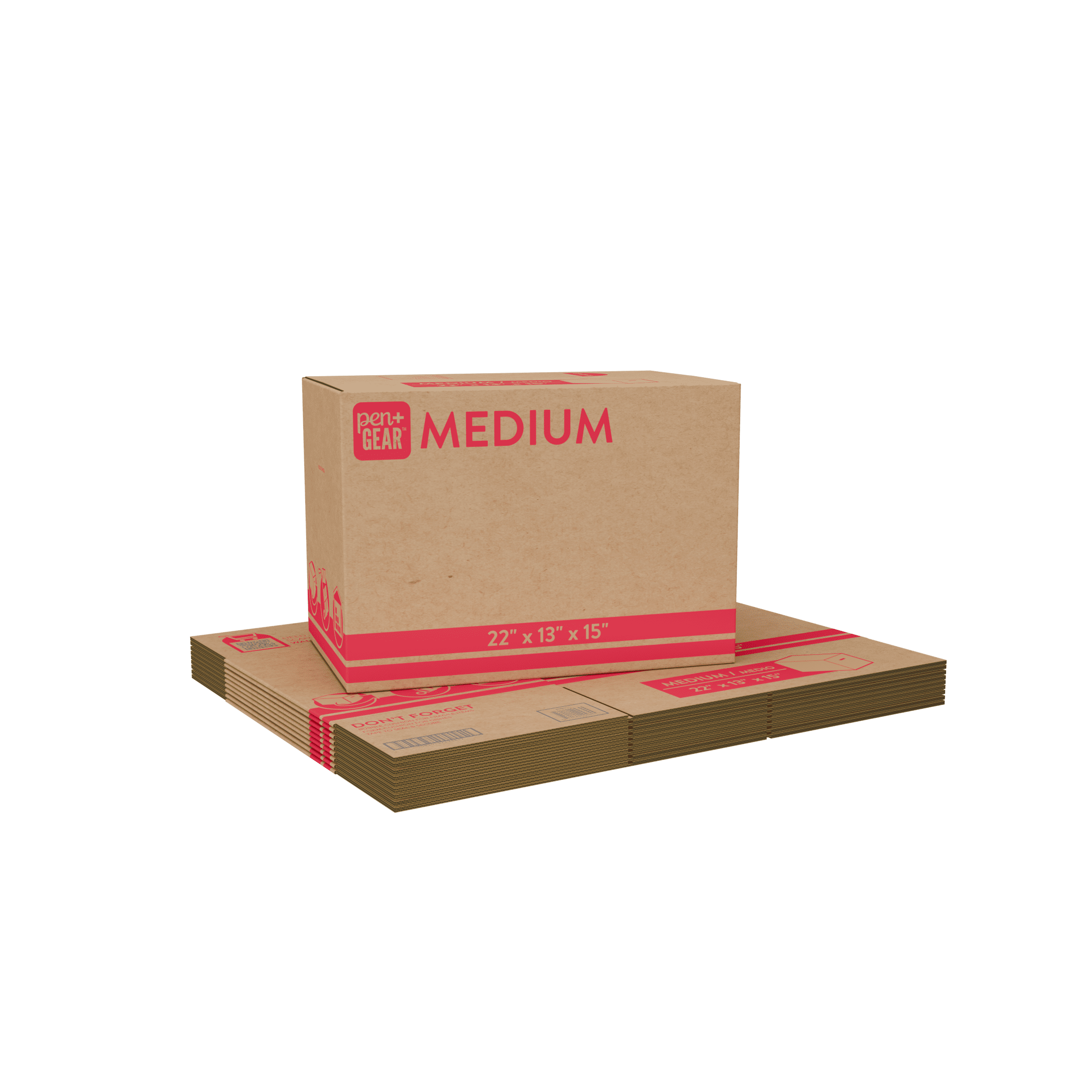 (10 pack) Pen+Gear Medium Moving Boxes, 22 in. L x 13 in. W x 15 in. H, Kraft