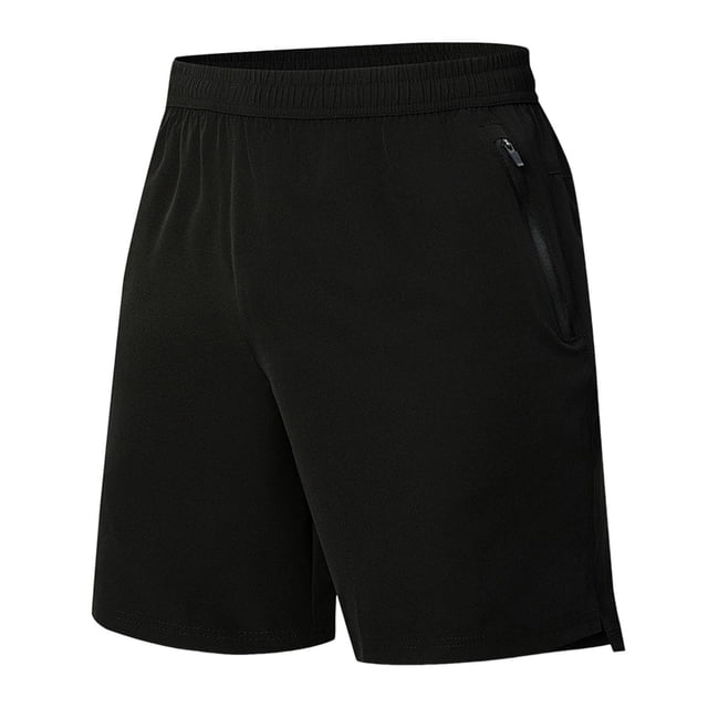 Timegard Athletic Shorts for Men Plus Size Elastic Waist Lightweight Zipper Pockets Casual Loose Shorts