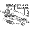 thumbnail image 2 of Febest STEERING GEAR BOOT # HRKB-RA6 OEM 53534-S3N-003, 2 of 2