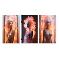 thumbnail image 2 of Designart "Subtly Sensual Pink Cabaret Dancer I" Fashion Woman Wall Art Set Of 3 - Glam Pink Canvas Set For Living Room Decor, 2 of 6
