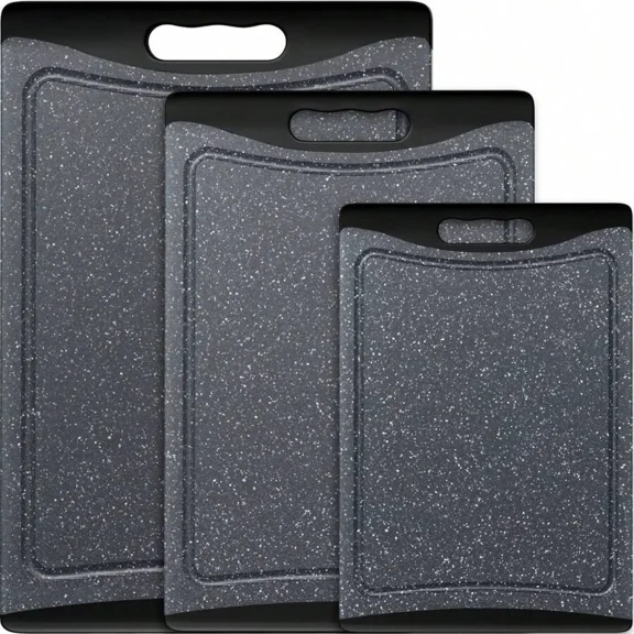 Extra Large Cutting Boards, Plastic Cutting Boards For Kitchen (Set Of 3), Dark Grey