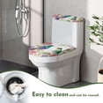 thumbnail image 4 of HELLHERO Toilet Seat Cover Hummingbird Flowers 2 Pcs Set Elastic Edge for Bathroom Home Elastic Bottom Bathroom Seat Covers, 4 of 4