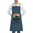 thumbnail image 2 of Otter Spirit Animal Apron, Inspirational Gifts for Men Women, Funny Apron, Chef Bib with Pockets, Waterproof Work Apron for BBQ Kitchen Crafting Gardening, 2 of 9