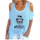 thumbnail image 2 of Puntoco Blusa de manga corta informal con estampado sin tirantes y cuello redondo para mujer Puntoco Puntoco-714, 2 of 5