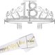 thumbnail image 2 of Corona De Feliz Cumpleaños Número 18, Faja Y Tiara Para Niña De Cumpleaños Tiara De 18 Años Con Peine De Diamantes De Imitación De Cristal Plateado Para Decoraciones De Fiesta De Feliz Cumpleaños Rojo Verde Cocina, Decoración y Otros, 2 of 4