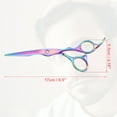 thumbnail image 4 of Unique Bargains Vocoste Professional Hair Cutting Shears 6.5 Inch Hair Scissors Stainless Steel Razor Edge Barber Scissors Rainbow Color, 4 of 7