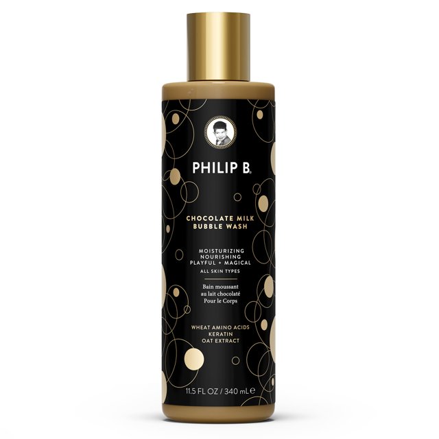 PHILIP B Chocolate Milk Bubble Wash 11.5 Fl Oz (340 ml) - Hidratante y nutritivo formulado con aminoácidos de trigo, queratina y extracto de avena para todo tipo de piel