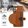 thumbnail image 2 of ELEHOLD Leather Wallet Case For Samsung Galaxy A54 5G,Premium Leather Material with Back Card Holders Magnetic Button Full Body Shockproof Luxury Case,Brown, 2 of 6