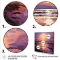 thumbnail image 3 of Designart "Sunset Embrace in Yellow and Purple Oceans II" Coastal Framed Wall Art Decor - Coastal Purple Coastal Sunset Hallway Framed Wall Art Decor, 3 of 6