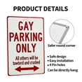 thumbnail image 4 of Vintage Metal Tin Sign Gay Parking Only Sign Funny Metal Sign For Home Decor Bar Decor Garage Decor 8x12 Inch Metal Wall Art, 4 of 6
