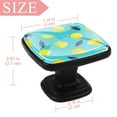 thumbnail image 4 of 4 Pcs Square Cabinet Handle Cupboard Knob Drawer Pulls Handle Lemon Drawer Knobs with Screws Furniture Decoration, 4 of 7