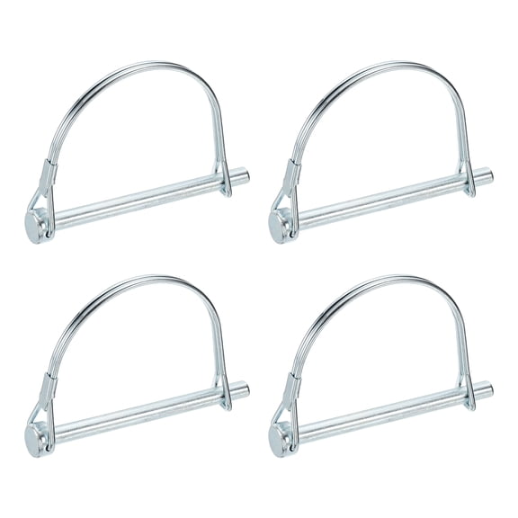 Uxcell 4 Pcs Pasadores de Acoplador de Remolque, 1/4" x 3.2" Pasador de Seguridad de Alambre Semi Redondo