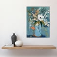 thumbnail image 4 of Elegant Botanical Bouquet Flowers in Blue Vase Living Room Large Wall Art Poster Print Thick Paper 18X24 Inch, 4 of 5