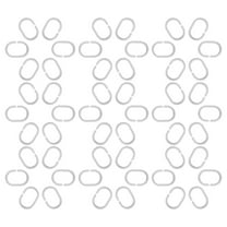 KAJNBN 48Pcs C-Shaped Shower Curtain Hooks Plastic Curtain Rings for Easy Installation