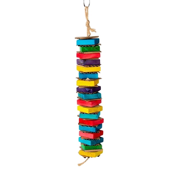 Juguete Multicolor para Masticar Loros Y Pájaros, Columpio Trenzado, Mordedura para Escalar, Cartón Colgante, , , Mascota , Una cuerda Yinane Loro de cartón masticable