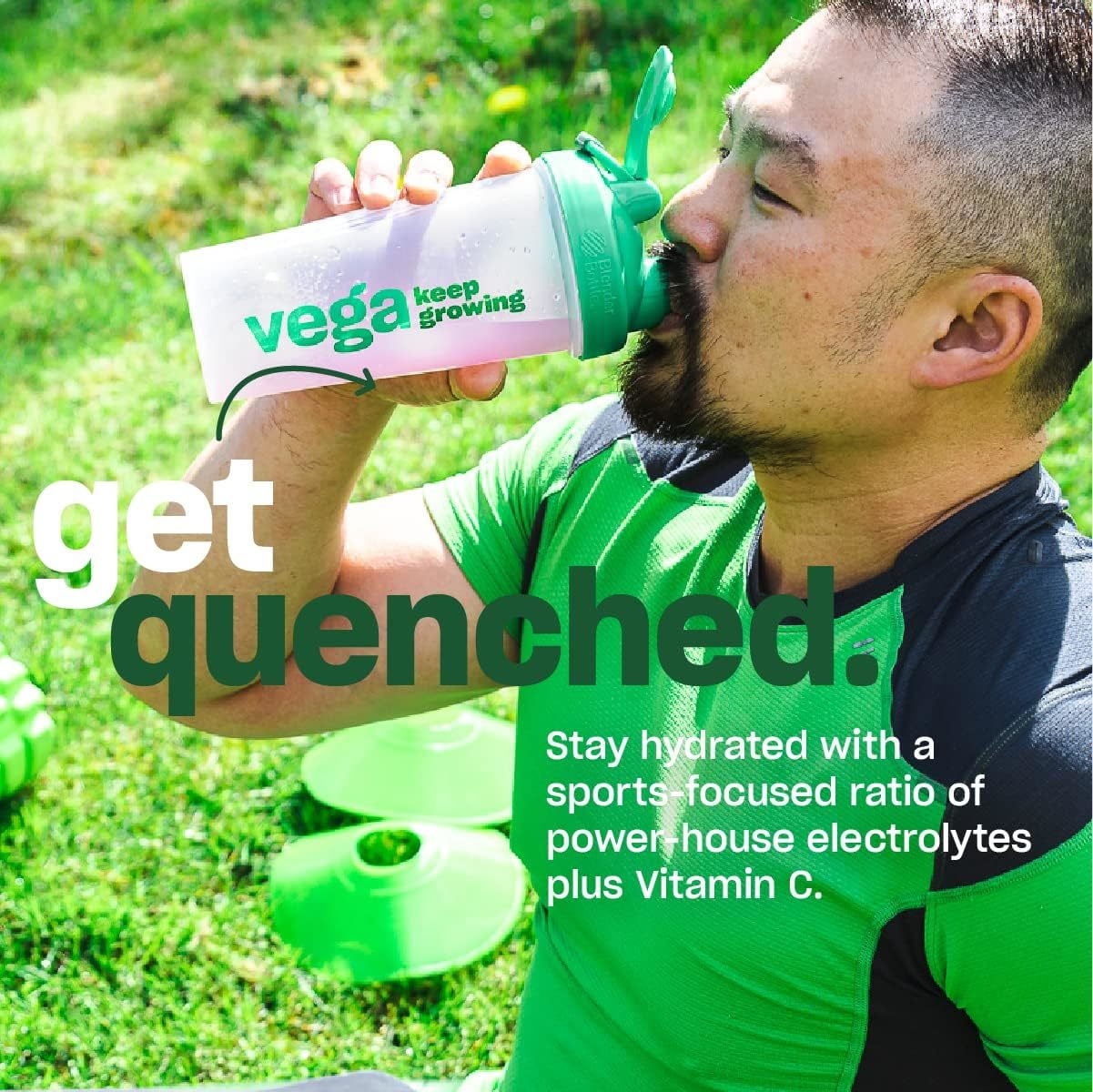 Vega Sport Electrolyte Hydration Plant-Based Powder, Lemon Lime, 50 servings (4.9oz)