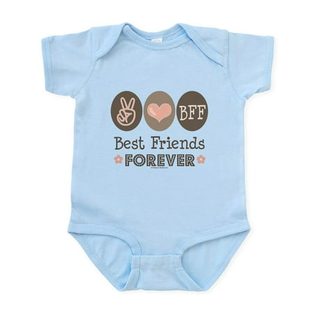 

CafePress - Peace Love BFF Friendship Infant Bodysuit - Baby Light Bodysuit Size Newborn - 24 Months