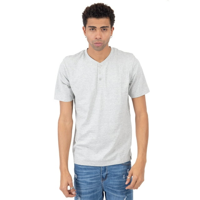PLAYERA PARA HOMBRE LISA ESTILO HENLEY CON BOTONES