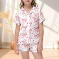 thumbnail image 2 of Pyjama pour Filles - Ensemble de Pyjama à Manches Courtes Confortable Style Quotidien pour Loisirs Nocturnes et Rêves Confortables, 2 of 5