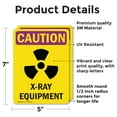 thumbnail image 2 of (2 Pack) X-Ray Equipment With Symbol OSHA Caution Radiation Sign, 2 of 7