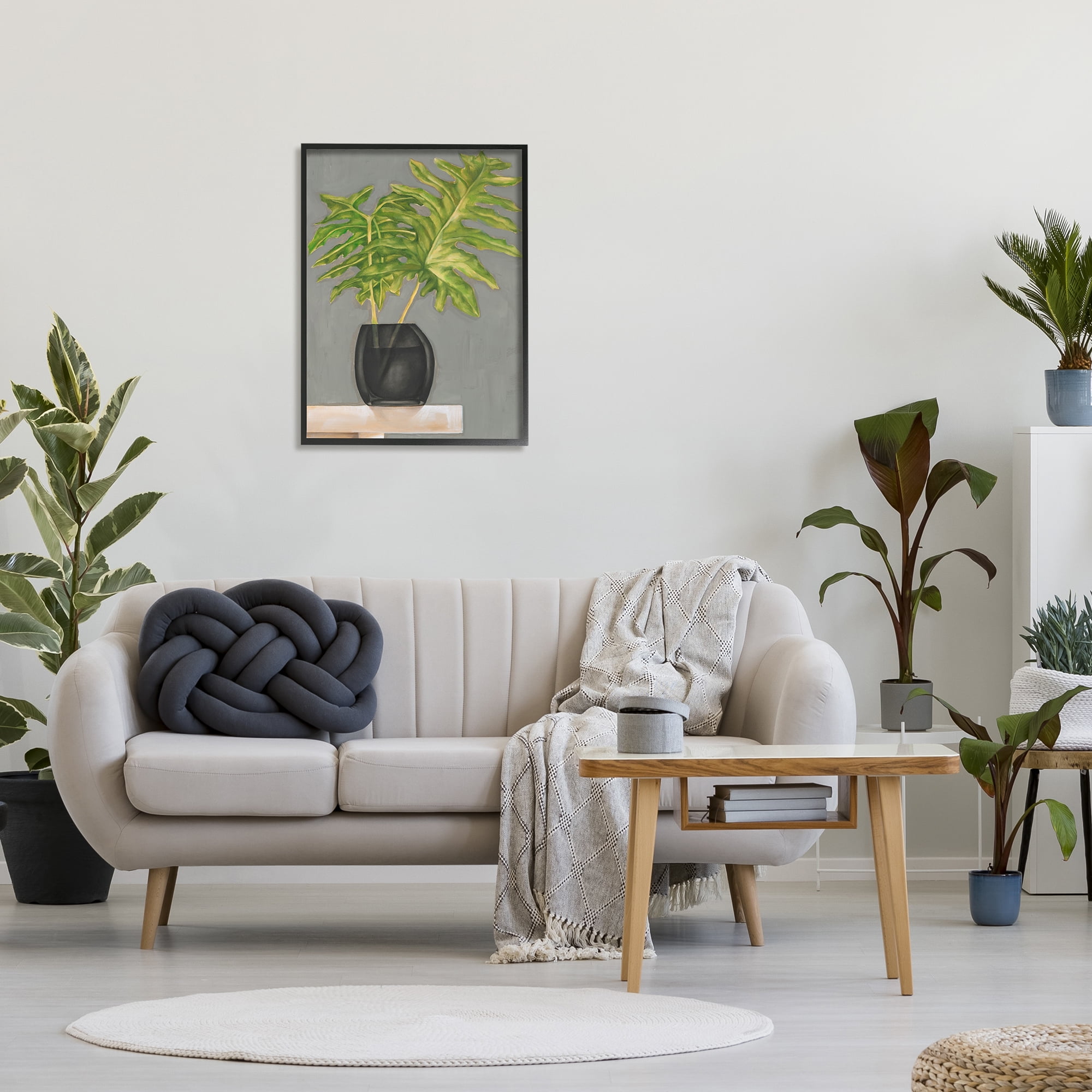 Stupell Industries Split Leaf Palm Pair in Vase Tabletop Painting, 24 x 30, Design by Jennifer Goldberger&nbsp;