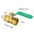 thumbnail image 2 of Full Port Brass Ball Valves 1/2PT Male x Female with Vinyl Handle, 2 of 5