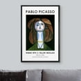 thumbnail image 3 of IDEA4WALL Framed Canvas Print Woman with Yellow Necklace by Pablo Picasso Historic Cultural Abstract Illustrations Fine Art Traditional Poster for Living Room, Bedroom, Office - Black 16"x24", 3 of 5