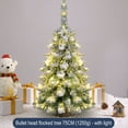 thumbnail image 2 of 2FT Premium Flocked Christmas Fake Tree  Perfect Artificial Tree with LED Lights for Christmas Decoration  Snowy  Tree with Wood Base, 2 of 6